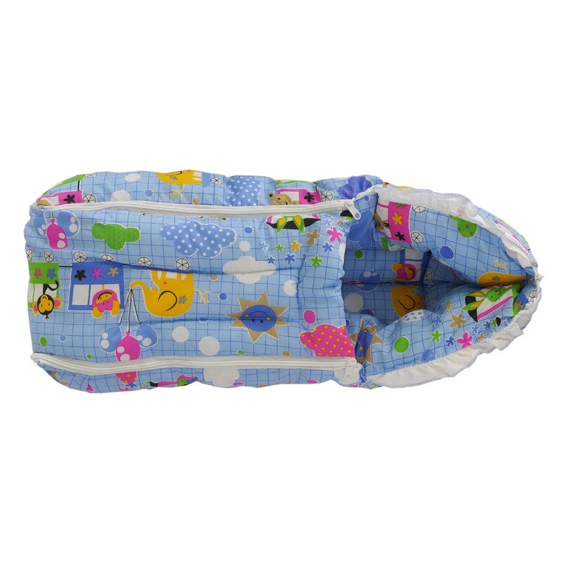 Aarushi Baby Born Bedding Set/Baby Bed/Baby Carrier/Sleeping Bag Blue-Radom Print - Image 1