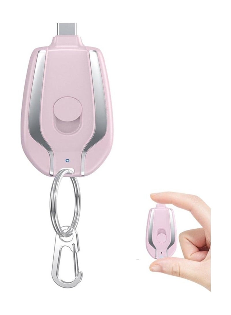 Raxoom Mini Power Emergency Pod Keyring 1500mah Mini Power Emergency Pod Keyring Mini Power Emergency Pod Mini Emergency Charger Keychain Charger pink - Image 1