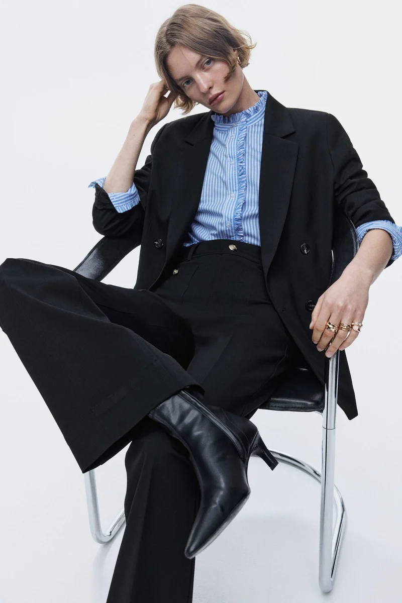 اتش اند ام بنطلون واسع من التويل