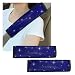 Gasedin 2 PCS Bling Car Seat Belt Cover Sparkle Leather Seat Belt Pads with Rhinestone Diamonds Glitter Seatbelt Cushions for Women Girl Universal Interior Car Accessories Blue - Image 2