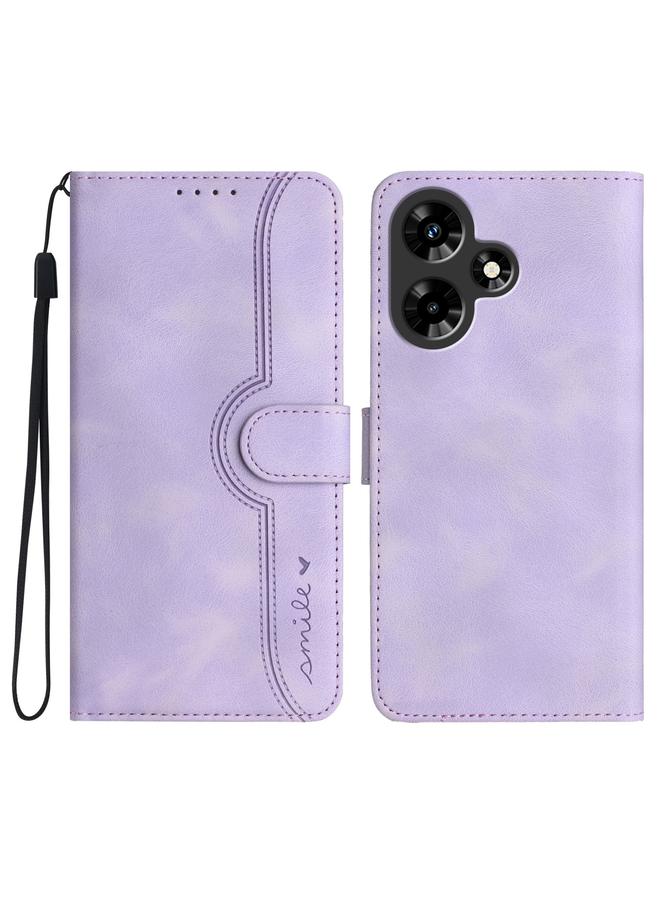 S-TOP Case For Infinix Hot 30 Heart Pattern Skin Feel Leather Phone Case - Image 1