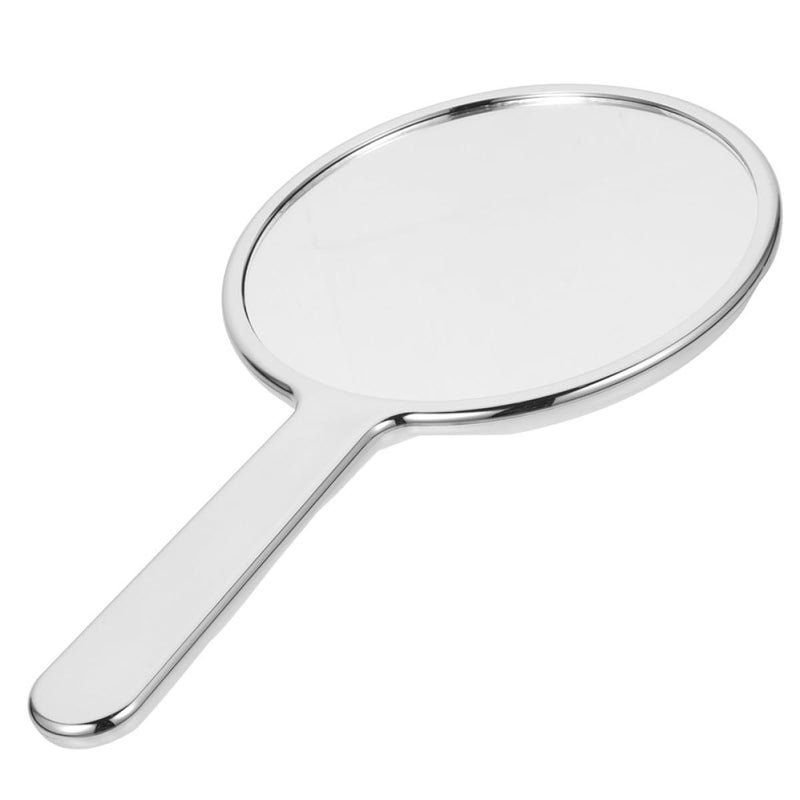 Handheld Vanity Mirror Silver Electroplated Medium Size 12x22x1.2cm Portable Makeup Mirror For Women Decorative Personal Care Accessory For Travel And Daily Use - Image 2
