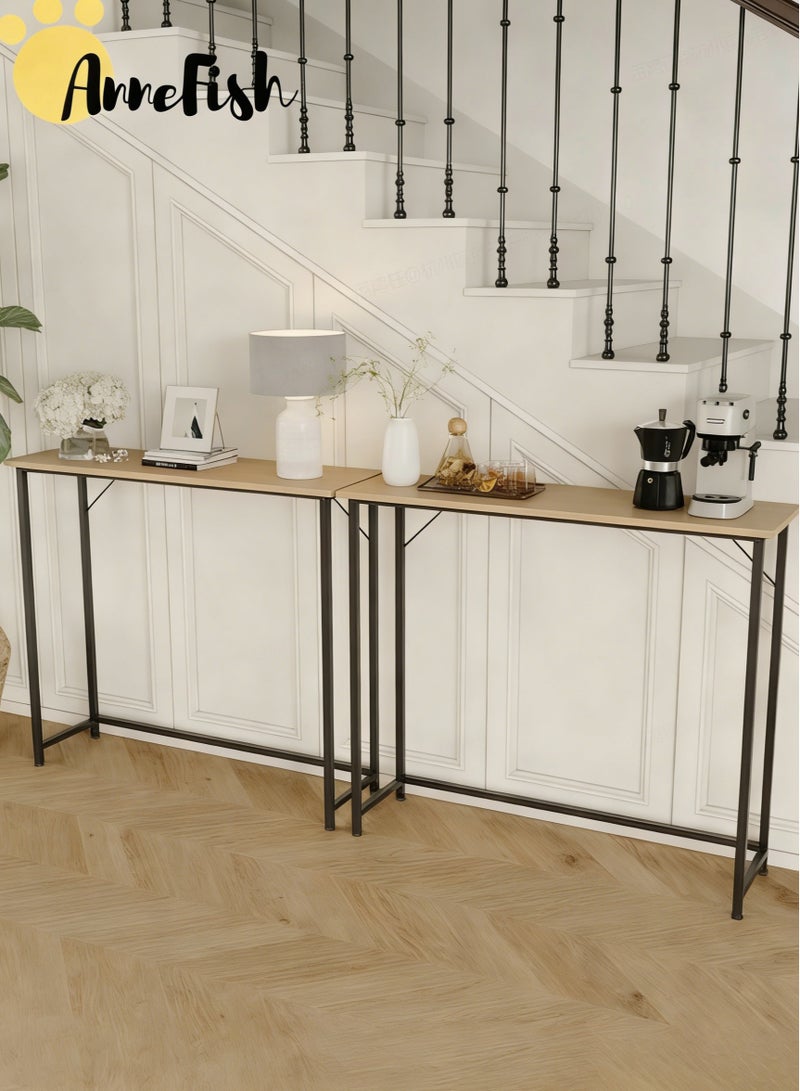 آن فش طاولتان كونسول مقاس 100*30*80 سم، مناسبتان للمدخل، وطاولة قهوة عصرية، وطاولة طعام، وطاولة عرض، وطاولة عرض للمطبخ أو غرفة المعيشة أو غرفة النوم. - Image 1