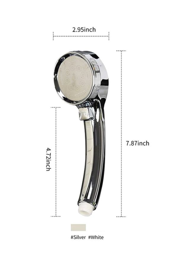 NIBEMINENT High Pressure Shower Head With On/Off Switch Silver 7.87x2.95x4.72cm - Image 2