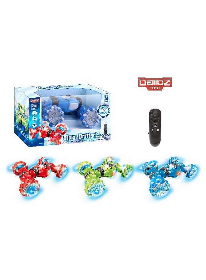 Power Joy Demoz Viper Drifterz 1/12 2.4G 4WD Remote Control Car with Lights, Music & Gyro – High-Speed Drift RC Toy for Kids & Adults - Image 2