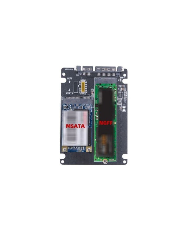 Generic - Adapter SSD M2 mSATA Adapter M2 SATA SSD mSATA SSD to SATA3.0 6Gbps Board 2.5" SATA to M2 Converter M.2 to SATA Riser for Laptop - Image 1