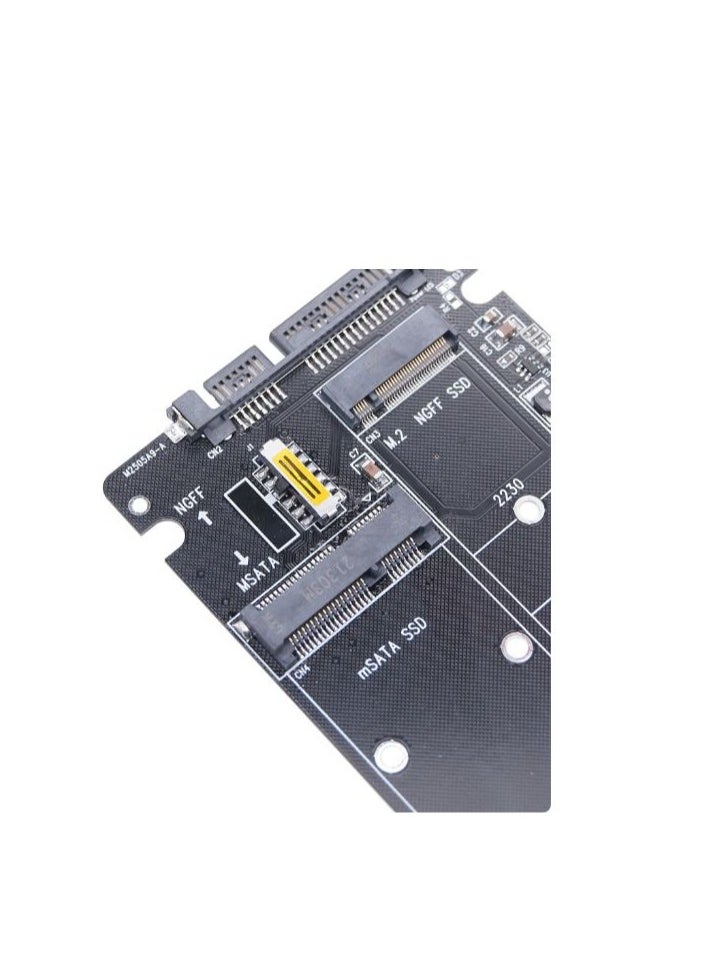 Generic - Adapter SSD M2 mSATA Adapter M2 SATA SSD mSATA SSD to SATA3.0 6Gbps Board 2.5" SATA to M2 Converter M.2 to SATA Riser for Laptop - Image 1