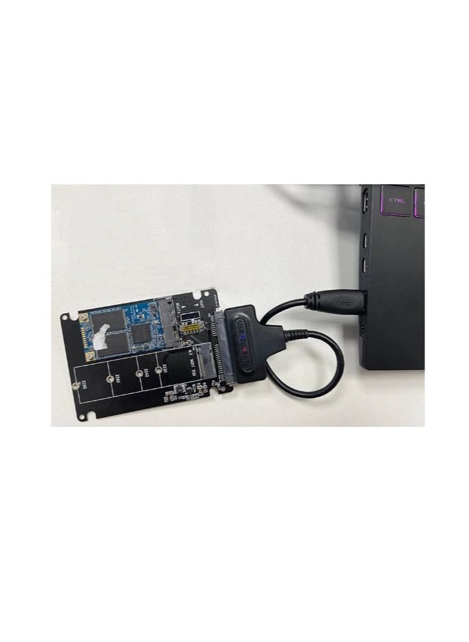 Generic - Adapter SSD M2 mSATA Adapter M2 SATA SSD mSATA SSD to SATA3.0 6Gbps Board 2.5" SATA to M2 Converter M.2 to SATA Riser for Laptop - Image 1