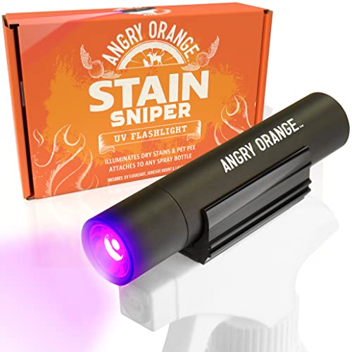 ANGRY ORANGE UV Flashlight - LED Black Light Detector for Dry Dog Urine - Flashlights Make Stains Glow in The Dark with Ultraviolet Blacklight - Image 1