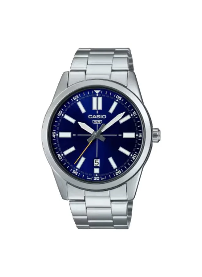 CASIO Men's Analog Display Watch With Silver Stainless Steel Strap - MTP-VD02D-2EUDF
