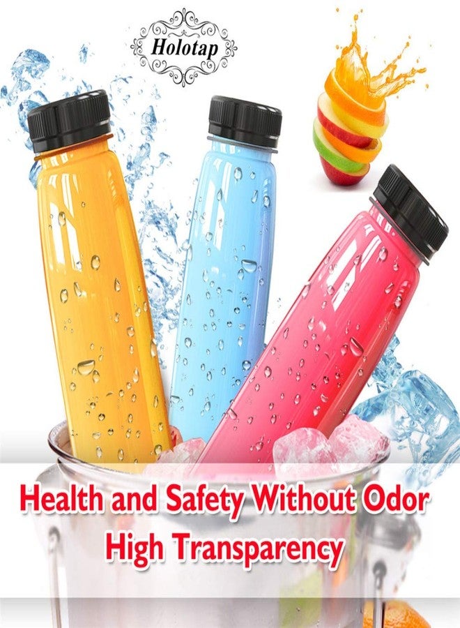 Holotap 54 Pack 7OZ Plastic Bottles with Caps, Empty PET Disposable Plastic Juice Bottles Bulk for Liquids with Black Tamper Evident Lids (7 OZ, Black) - Image 4