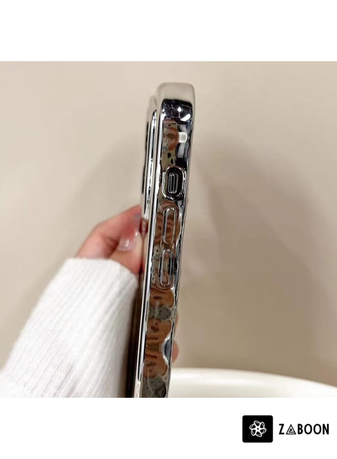 Zaboon غطاء حماية لجهاز آيفون 14 بلس بتصميم مرآة كهربائية مع موجات سيليكون - Image 5