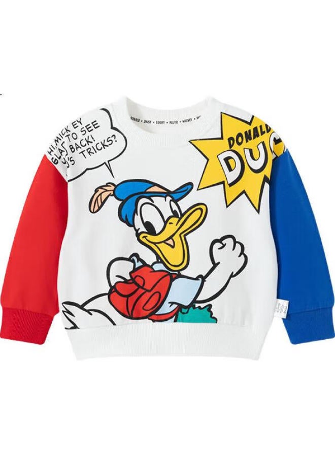 Disney Boys' Fashionable Casual Comfortable Children'S Sweatshirt, Red And Blue, Size 100 - Image 1