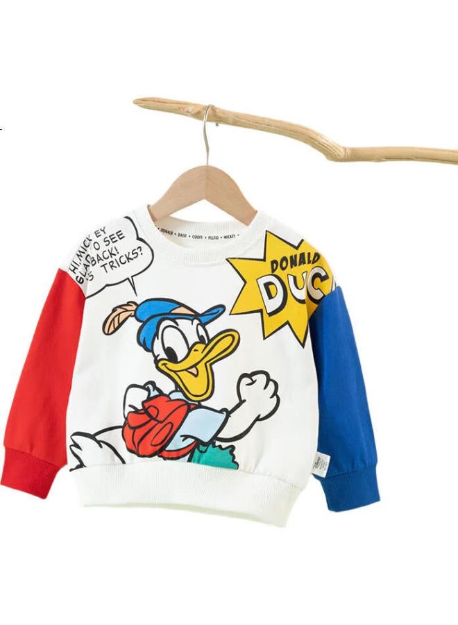 Disney Boys' Fashionable Casual Comfortable Children'S Sweatshirt, Red And Blue, Size 100 - Image 2