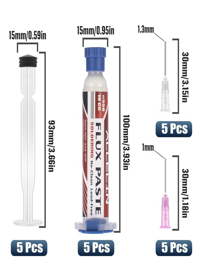 ALLECIN Pack of 5 Flux Soldering 10 ml No Clean Solder Flux Paste 10CC Rosin Solder Lead Free No Cleaning Flux Paste Solder AEC-558-SFP Solder Paste Flux - Image 2