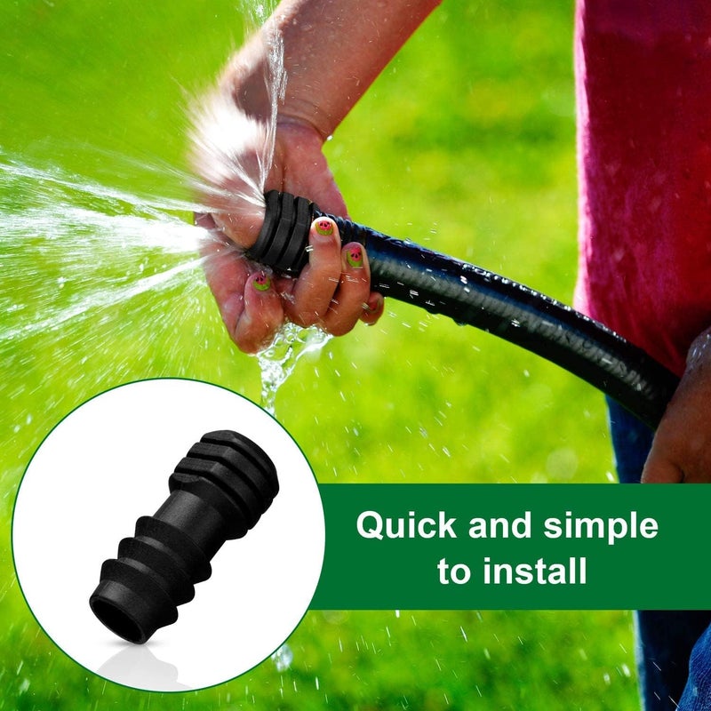 La Farah 1/2 inch Drip Irrigation Fittings, Barbed End Plug Connector Fit 1/2" Irrigation Tubing (0.52" ID x 0.65" OD), End Cap Plastic Plug Nuts - Pack of 10 - Image 1