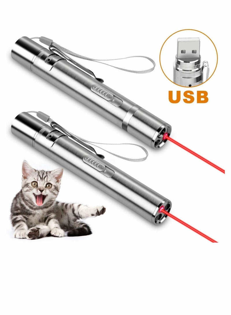 KASTWAVE Cat Chaser Pointer Light Toy Mul-function Patterns Pets Dog Interactive Toys USB Rechargeable UV Flashlight Chaser Toy Pet Scratching Training Tool Kitten Cat Toys - Image 2