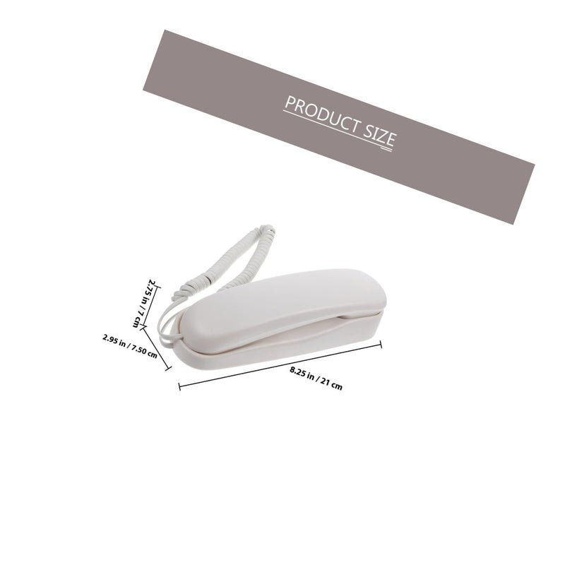 Wall Mounted Corded Telephone For Home Office Hotel With Buttons White - Image 3