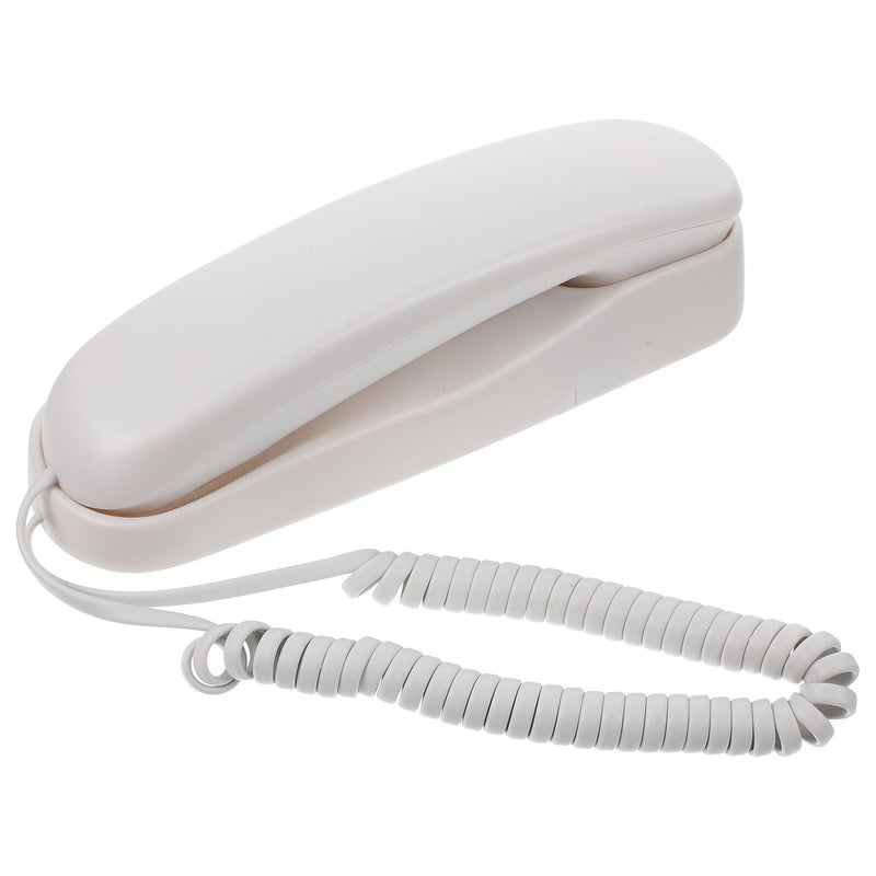 Wall Mounted Corded Telephone For Home Office Hotel With Buttons White - Image 2