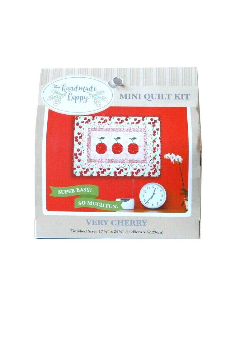 Handmade Happy Mini Quilt Kit Very Cherry - Image 2