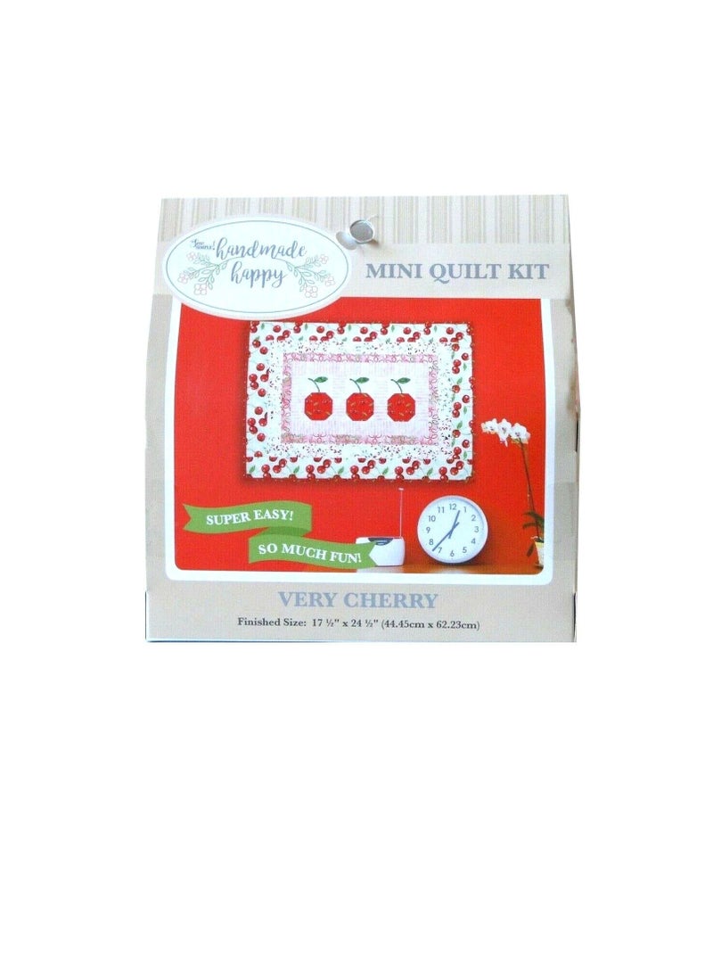 Handmade Happy Mini Quilt Kit Very Cherry - Image 3