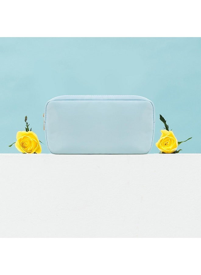 LETGO Small Makeup Bag For Purse,Nylon Small Cosmetic Bag Travel Size Toiletry Bags Travel Makeup Bag Coin Purse,Car Asscessories Bag Travel Essentials For Women Girls (Small-Blue)  - Image 2