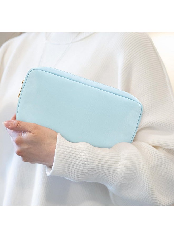 LETGO Small Makeup Bag For Purse,Nylon Small Cosmetic Bag Travel Size Toiletry Bags Travel Makeup Bag Coin Purse,Car Asscessories Bag Travel Essentials For Women Girls (Small-Blue)  - Image 5