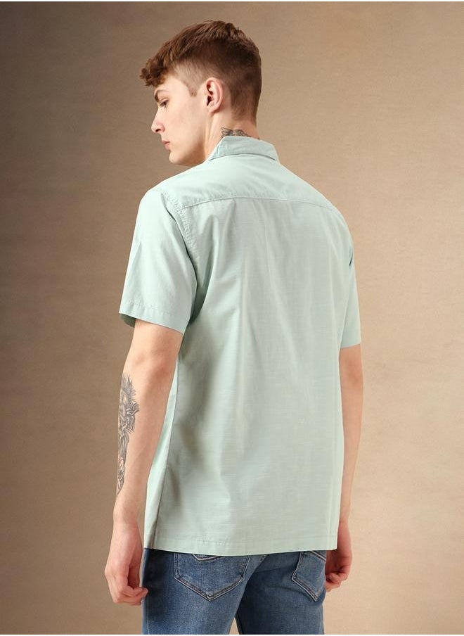 Dennis Lingo Regular Fit American Silver Cotton Shirt – Classic and Comfortable  - Image 3