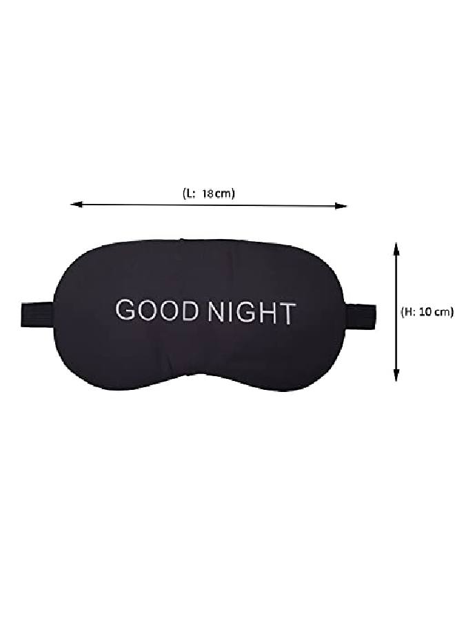 Jenna ™ Print Cute Sleeping Eye Shade Mask Cover for Insomnia Meditation Puffy Eyes and Dark Circles With Gel (Black) - Image 4