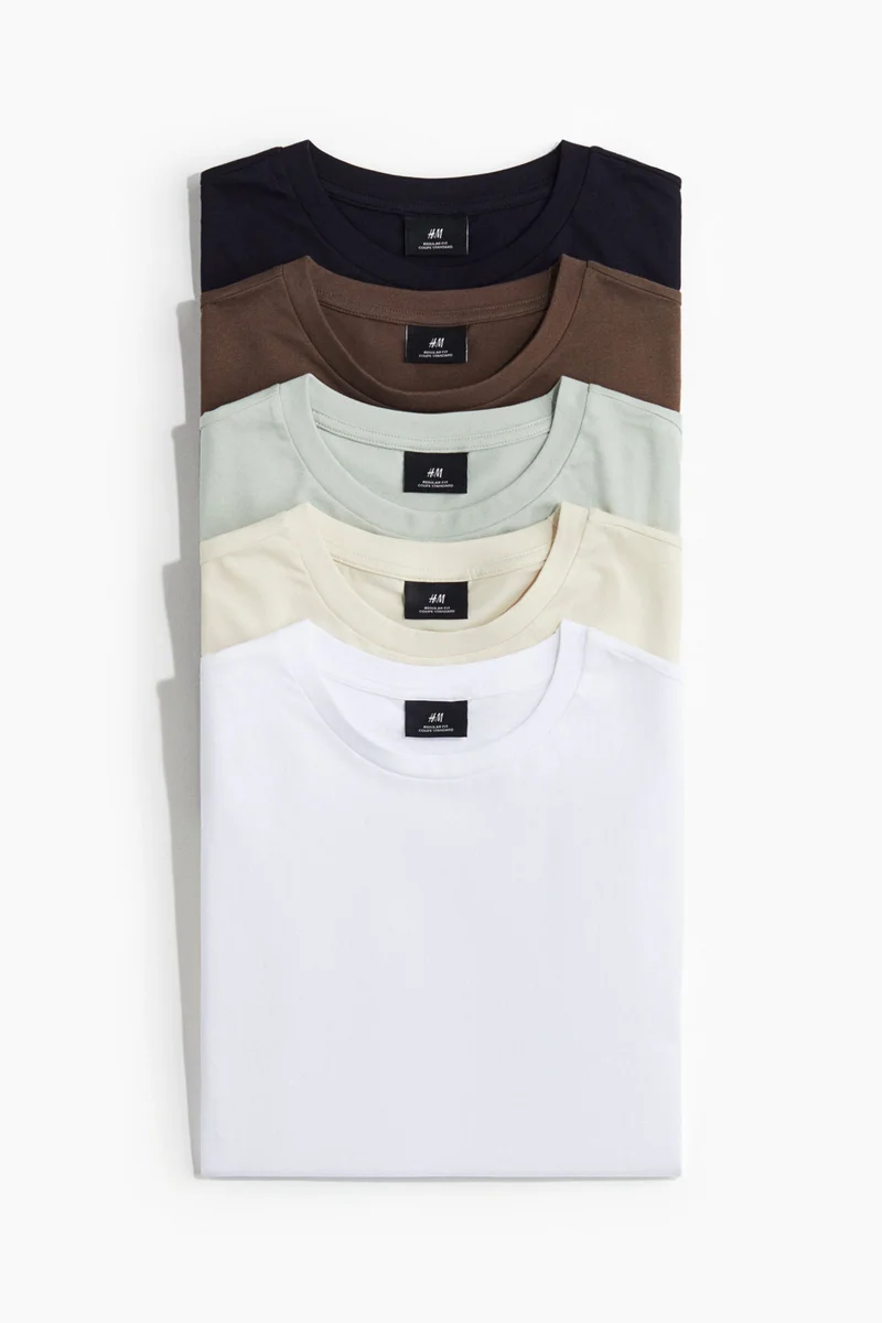 H&M 5-pack Regular Fit T-shirts