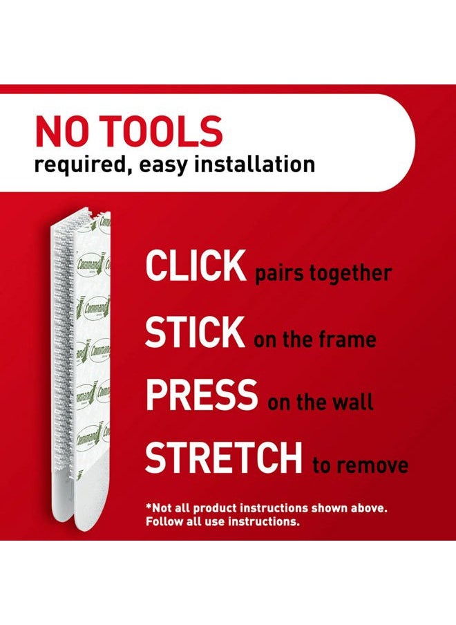 Command - Narrow Picture Hanging Strips, White, 4-Pairs, Holds up to 12 lbs. - Image 1