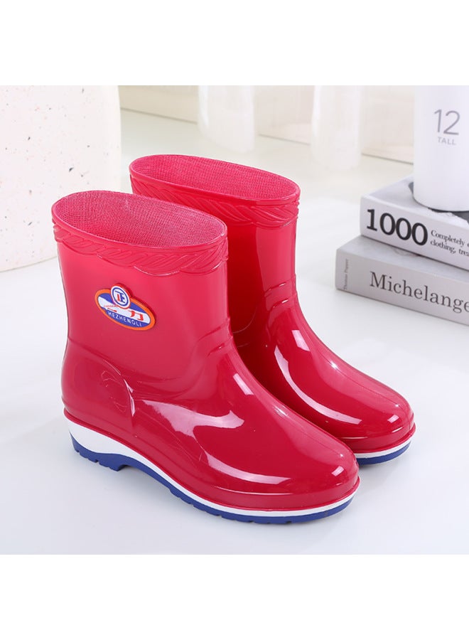 New Women's Rain Shoes Non-slip Water Shoes Women's Adult Short Tube Kitchen Wear-resistant Rubber Shoes Rain Boots Spring And Autumn Waterproof Shoes
