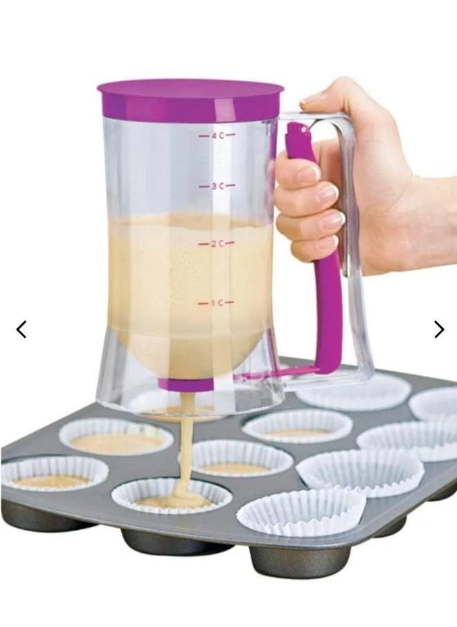 Generic - Pancake Batter Dispenser 900mL Manual Batter Dispenser Cupcake Pancake Waffle Measuring Cup Kitchen Baking Tool - Image 1