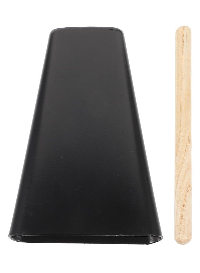 BESPORTBLE 6 Inch Metal Cowbell with Wooden Stick Percussion Instrument Noise Maker for Music Education and Sporting Events Drum Accessories for Kids and Adults - Image 1