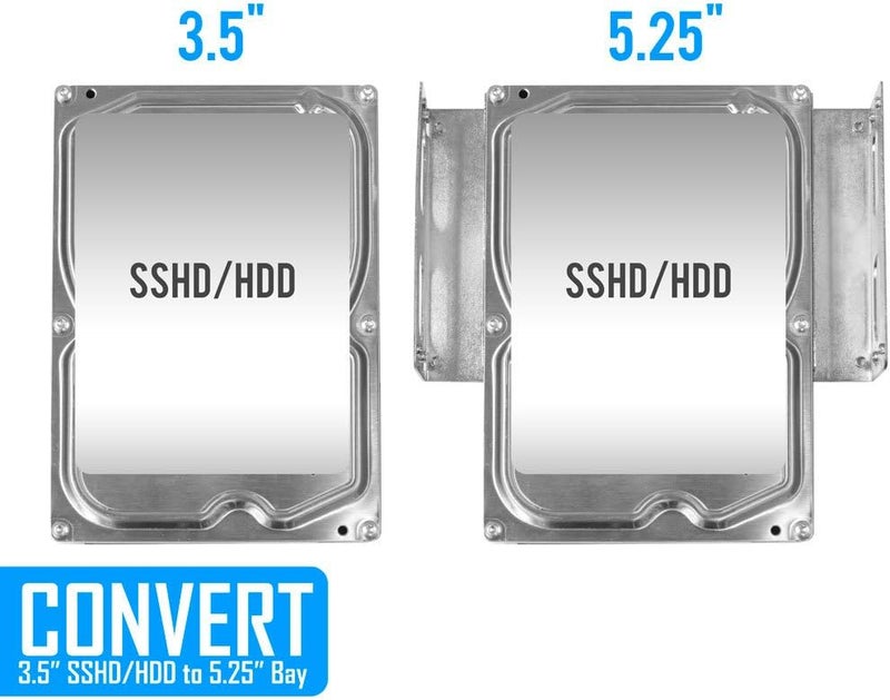 KingWin SSD Hard Drive Mounting Kit Internal, Convert Any 3.5” Solid State Drive / HDD Into One 5.25 Inch Drive Bay. Mounting Screws Included, Quick and Easy Installation [HDM-229] - Image 4