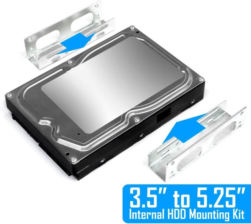 KingWin SSD Hard Drive Mounting Kit Internal, Convert Any 3.5” Solid State Drive / HDD Into One 5.25 Inch Drive Bay. Mounting Screws Included, Quick and Easy Installation [HDM-229] - Image 3