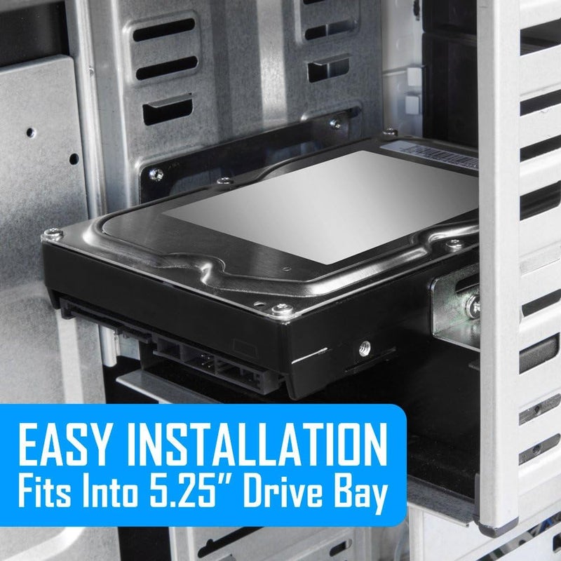 KingWin SSD Hard Drive Mounting Kit Internal, Convert Any 3.5” Solid State Drive / HDD Into One 5.25 Inch Drive Bay. Mounting Screws Included, Quick and Easy Installation [HDM-229] - Image 2