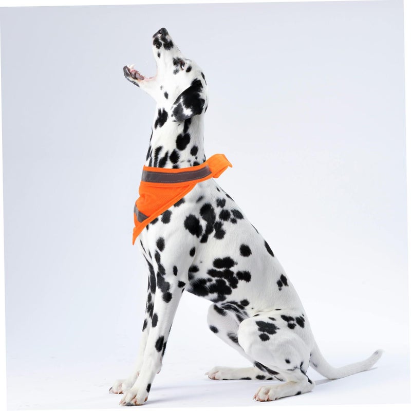 KESYOO Reflective Pet Scarf Fluorescent Safety Bandana For Dogs Soft Breathable Neckerchief Striped Fashionable Night Travel Accessory Nocturnal Animals High Visibility - Image 5