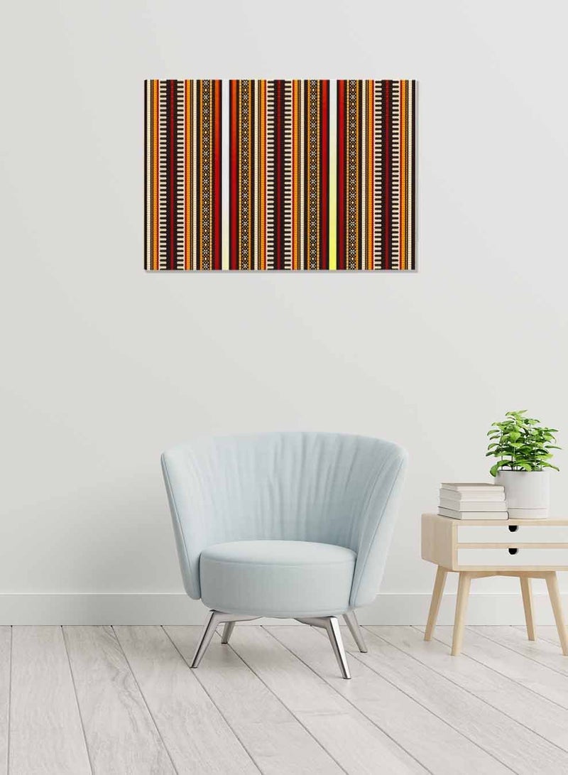 لوحة كانفاس على إطار خشبي، تصميم سدو عربي بمنظر أفقي، للمنزل، غرفة المعيشة، المكتب، الديكور - Image 4