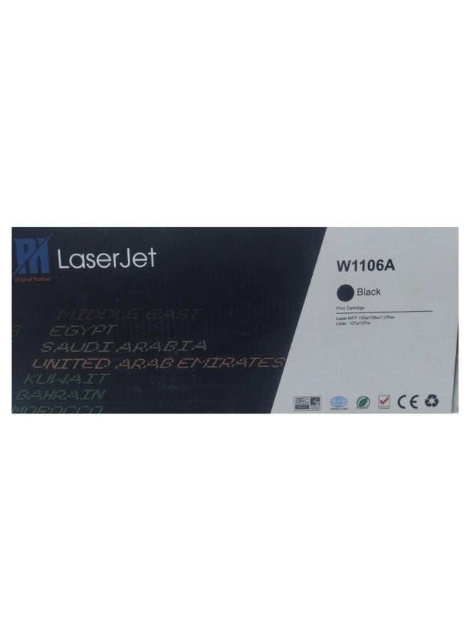 خرطوشة حبر بديلة لموديل 106A متوافقة مع خرطوشة 106A، موديل W1106A، مناسبة لطابعات اتش بي 107a 107r 107w MFP 135a 135r 135w 135wg MFP 137fnw 137fwg - Image 2