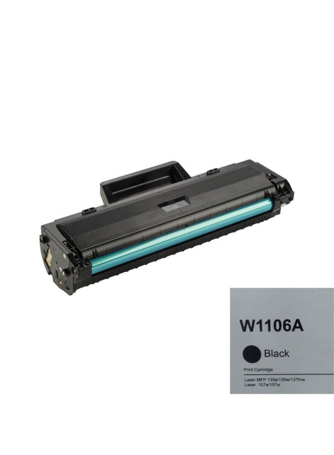 خرطوشة حبر بديلة لموديل 106A متوافقة مع خرطوشة 106A، موديل W1106A، مناسبة لطابعات اتش بي 107a 107r 107w MFP 135a 135r 135w 135wg MFP 137fnw 137fwg - Image 1