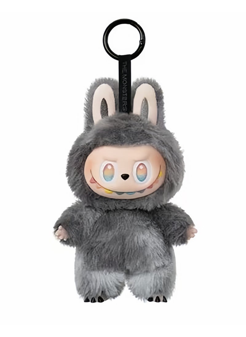 LABUBU Doll Pendant Labubu 3rd Generation Macaron Vinyl Plush Doll 17cm, Grey - ID Hidden Model  - Image 1