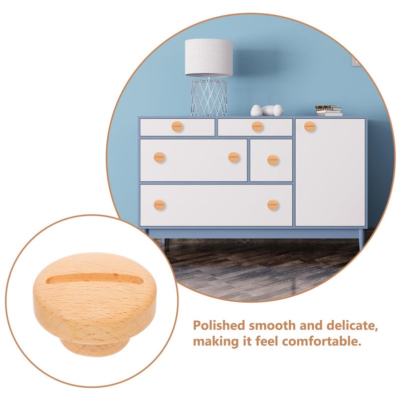 Beech Wood Cabinet Knobs Modern Minimalist Pull Handles for Dressers Kitchen Drawers Nursery Furniture - Image 4