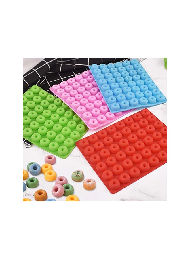 S-TOP Donut Candy Silicone Mold, 4 Packs 48-Cavities Gummy Round Mold with 2 Droppers, Nonstick Food Grade Mold for Candies, Chocolate, Ice Cube - Image 3