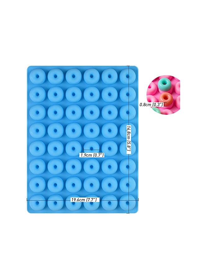 S-TOP Donut Candy Silicone Mold, 4 Packs 48-Cavities Gummy Round Mold with 2 Droppers, Nonstick Food Grade Mold for Candies, Chocolate, Ice Cube - Image 5