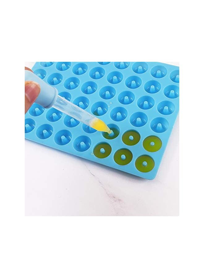 S-TOP Donut Candy Silicone Mold, 4 Packs 48-Cavities Gummy Round Mold with 2 Droppers, Nonstick Food Grade Mold for Candies, Chocolate, Ice Cube - Image 2