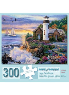 Bits and Pieces 300 Piece Jigsaw Puzzle For Adults ‘Perfect Dawn’ 300 Pc Large Piece Ocean Sunrise Jigsaw By Artist Laura Glen Lawson 18" X 24"  - Image 3