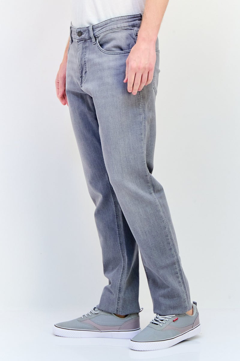 Celio Men Straight Fit Wash Stretchable Denim, Grey - Image 2