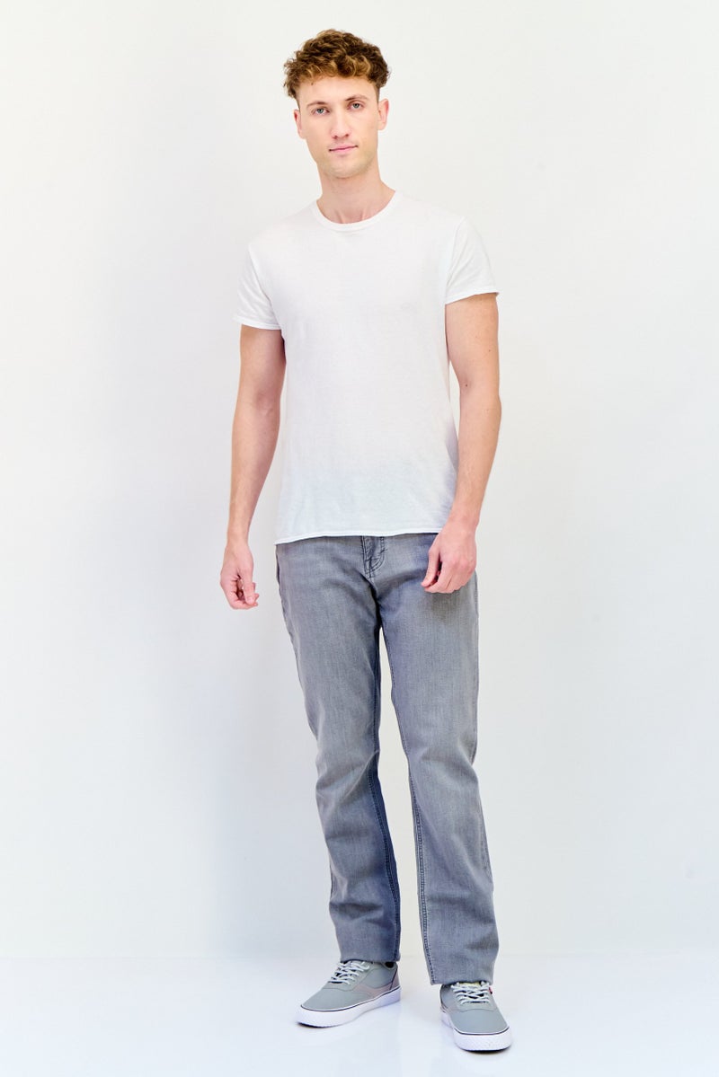 Celio Men Straight Fit Wash Stretchable Denim, Grey - Image 4