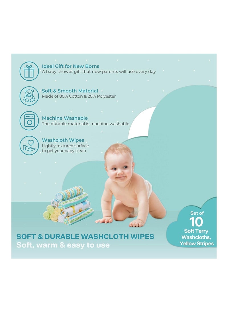 Spasilk Pack Of 10 Soft Terry Washcloth  - Image 4